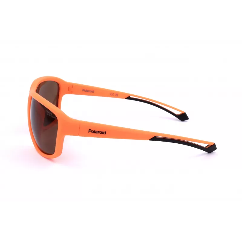 POLAROID PLD7049S2M5 Unisex Sporta Saulesbrilles - Matēts Melns Rāmis, Pelēkas Polarizētas Lēcas