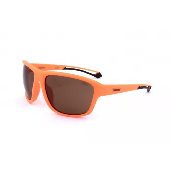 POLAROID PLD7049S2M5 Unisex Sporta Saulesbrilles - Matēts Melns Rāmis, Pelēkas Polarizētas Lēcas
