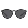 Polaroid PLD7050S003 Unisex taisnstūra saulesbrilles - Melns rāmis, pelēkas polarizētas lēcas