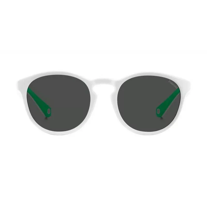 POLAROID PLD7050SVK6 Unisex taisnstūra saulesbrilles - Melns rāmis, pelēkas polarizētas lēcas 52mm