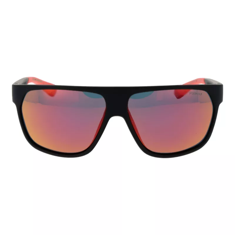 POLAROID PLD7053S60BLX Vīriešu saulesbrilles - Polarizētas pelēkas lēcas - Melns rāmis - 60/12/140 mm