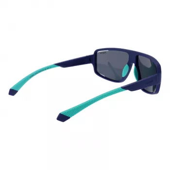 Polaroid PLD7054/S 61FLL Vīriešu taisnstūra saulesbrilles - Melns rāmis, pelēkas polarizētas lēcas 61mm