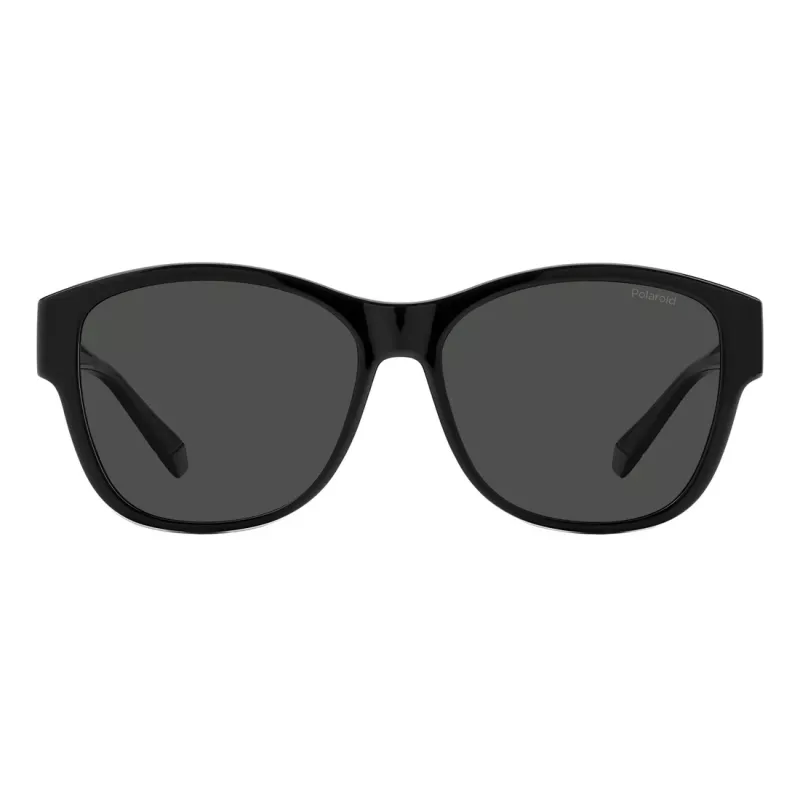 Polaroid PLD9019S08A Unisex Saulesbrilles - Melns Rāmis, Pelēkas Polarizētas Lēcas