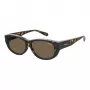 Polaroid PLD9020S086 Unisex Saulesbrilles Havana Kvadrātveida Plastmasas Rāmis Brūna Polarizēta Lēca