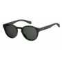 POLAROID Unisex PLD6042S807M9 Saulesbrilles - Kvadrātveida pilna rāmja plastmasas rāmis ar polarizētām pelēkām lēcām - UV400 aizsardzība - 49 mm lēcas platums