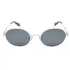 POLAROID Unisex PLD6066SVK6EX Saulesbrilles - Melns rāmis, Pelēkas polarizētas lēcas, 51mm