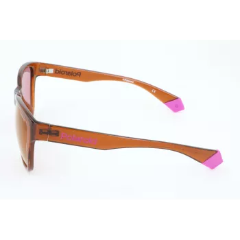 POLAROID Unisex PLD6077FS-09Q Saulesbrilles Polarizētas Taisnstūra Melns Rāmis Pelēkas Lēcas 58/17/140 mm