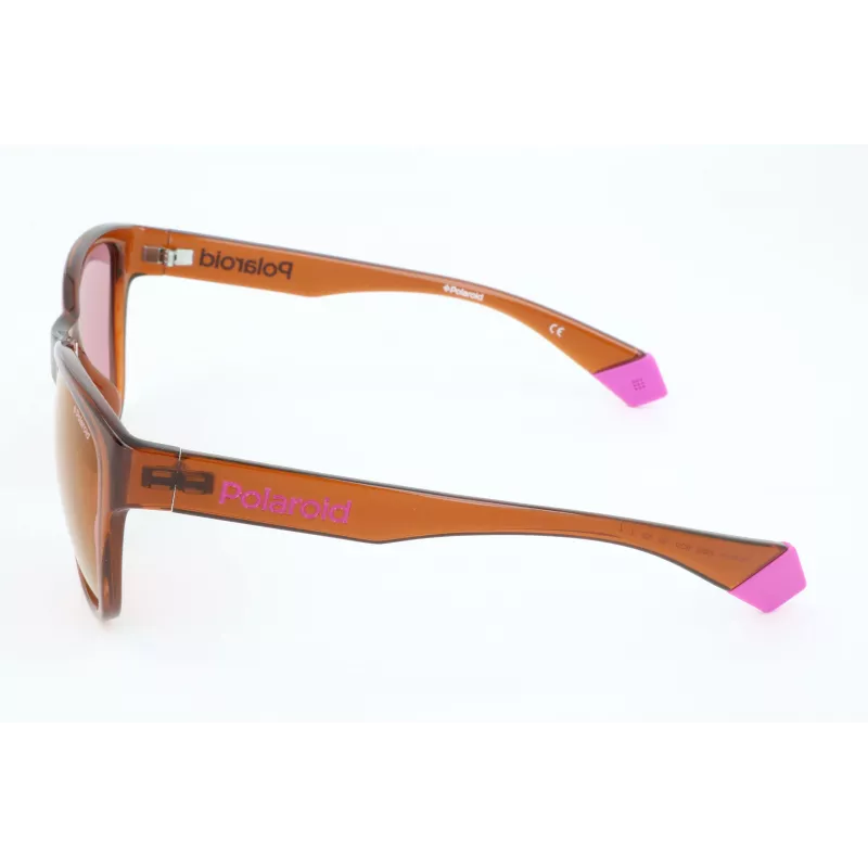 POLAROID Unisex PLD6077FS-09Q Saulesbrilles Polarizētas Taisnstūra Melns Rāmis Pelēkas Lēcas 58/17/140 mm
