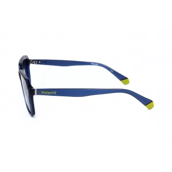 POLAROID Unisex PLD6161SPJP Taisnstūra Polarizētas Saulesbrilles - Melns Rāmis Pelēka Lēca 58mm
