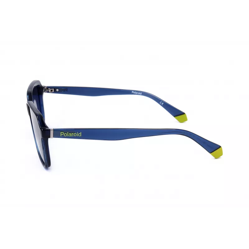 POLAROID Unisex PLD6161SPJP Taisnstūra Polarizētas Saulesbrilles - Melns Rāmis Pelēka Lēca 58mm