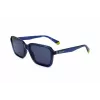 POLAROID Unisex PLD6161SPJP Taisnstūra Polarizētas Saulesbrilles - Melns Rāmis Pelēka Lēca 58mm