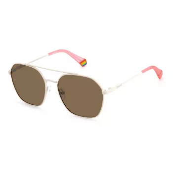 POLAROID Unisex PLD6172S10ASP Saulesbrilles - Melns rāmis, pelēkas lēcas, 57 mm