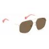 POLAROID Unisex PLD6173S10ASP Saulesbrilles - Taisnstūra melns rāmis, pelēkas polarizētas lēcas 58mm