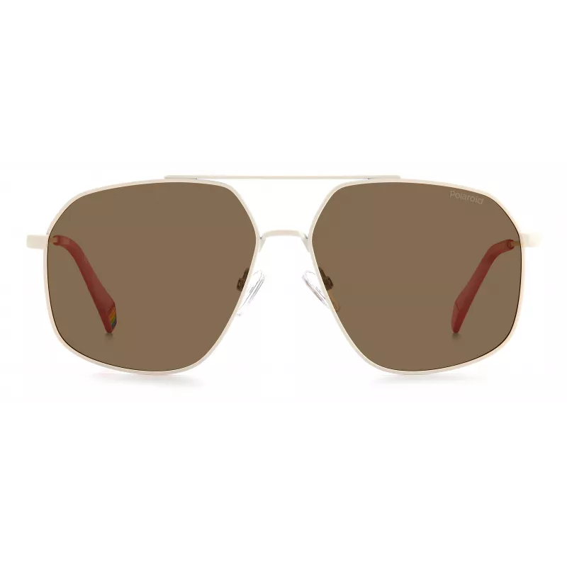 POLAROID Unisex PLD6173S10ASP Saulesbrilles - Taisnstūra melns rāmis, pelēkas polarizētas lēcas 58mm
