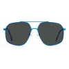 POLAROID Unisex PLD6173SMVUM9 Saulesbrilles - Melns Rāmis, Pelēkas Polarizētas Lēcas, 58mm