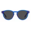 POLAROID Unisex PLD6175SPJPC3 Taisnstūra saulesbrilles - Melns rāmis, pelēkas polarizētas lēcas 51mm
