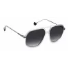 POLAROID Unisex PLD6182S900WJ Taisnstūra polarizētas saulesbrilles - Melns rāmis, pelēkas lēcas 59mm