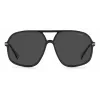 POLAROID Unisex PLD6182SKB7M9 Taisnstūra saulesbrilles Melnas/Pelēkas 59mm