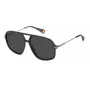 POLAROID Unisex PLD6182SKB7M9 Taisnstūra saulesbrilles Melnas/Pelēkas 59mm