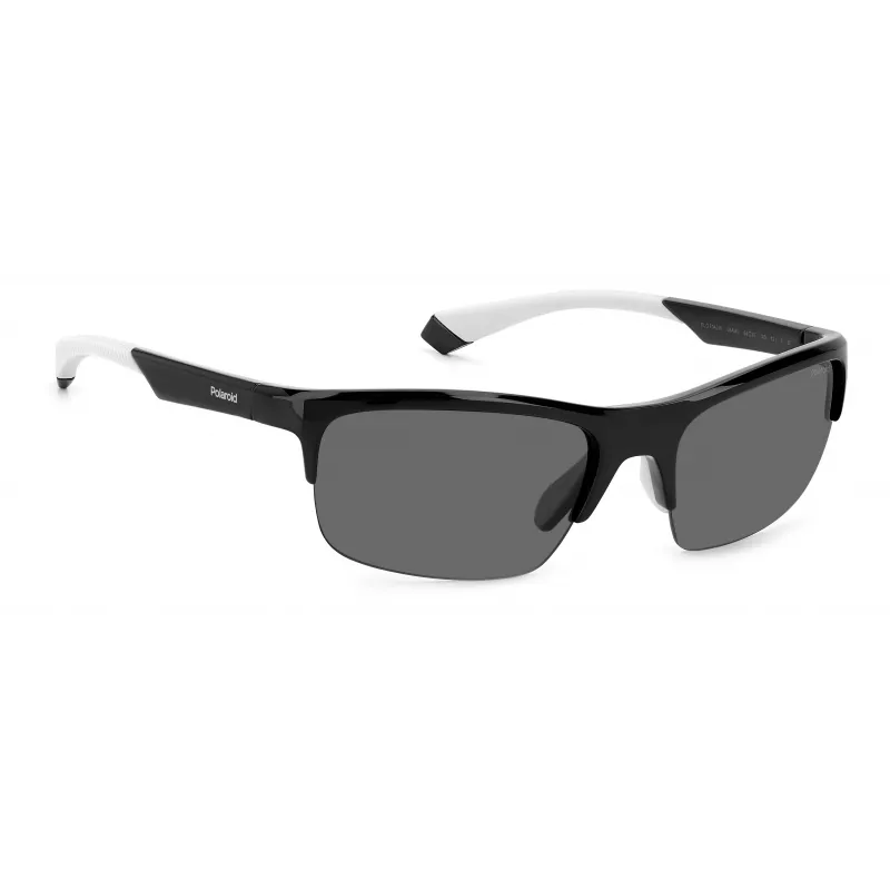 POLAROID Unisex PLD7042S08AM9 Saulesbrilles - Matēts melns rāmis, pelēka polarizēta lēca, 64 mm