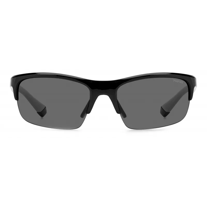 POLAROID Unisex PLD7042S08AM9 Saulesbrilles - Matēts melns rāmis, pelēka polarizēta lēca, 64 mm