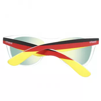 Polaroid Unisex saulesbrilles S8443-CWY - Klasisks kvadrātveida rāmis, polarizētas pelēkas lēcas, 55 mm