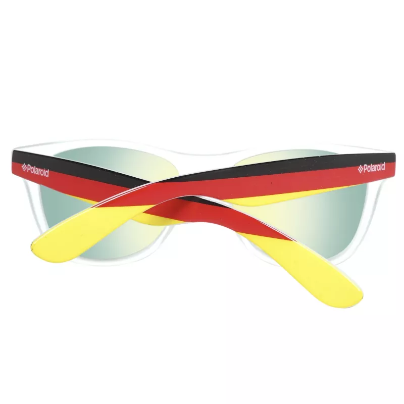 Polaroid Unisex saulesbrilles S8443-CWY - Klasisks kvadrātveida rāmis, polarizētas pelēkas lēcas, 55 mm
