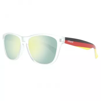 Polaroid Unisex saulesbrilles S8443-CWY - Klasisks kvadrātveida rāmis, polarizētas pelēkas lēcas, 55 mm