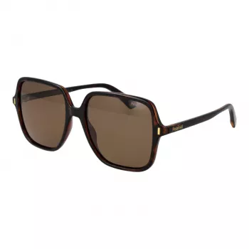 POLAROID Sieviešu saulesbrilles PLD6219S56086 - Melns rāmis, pelēkas polarizētas lēcas 56mm