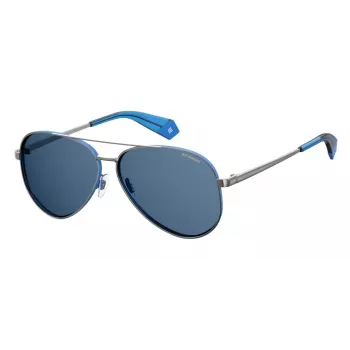 POLAROID Sieviešu saulesbrilles 6069-S-XV8461 - Polarizētas brūnas lēcas, Havana acetāta rāmis, 61/15/140 mm