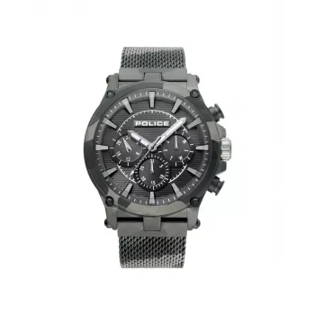 POLICE vīriešu Adder R1453321003 47mm kvarca analogais pulkstenis, melna ciparnīca, āda