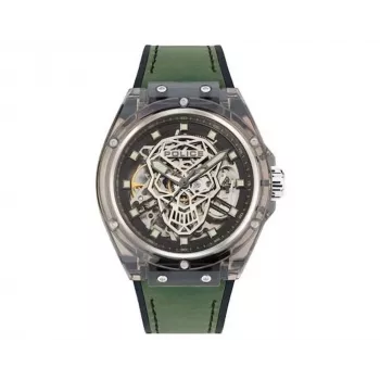 POLICE Vīriešu analogais kvarca pulkstenis PEWGR1592404 44mm Melna āda