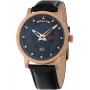 Police vīriešu kvarca analogais pulkstenis PL15404JSR.03 - Zils ciparnīca, Brūna ādas siksniņa, 43 mm
