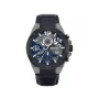 Police Men's Quartz Analog Watch PL15711JSUB03 - Blue Dial, Blue Leather Strap, 48mm Stainless Steel Case