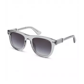 POLICE Vīriešu taisnstūra saulesbrilles SPLL87M5203GU Havana Acetāta rāmis Zaļas polikarbonāta lēcas 52mm
