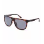 POLICE Vīriešu SPLN33V59878P Taisnstūra Polarizētas Saulesbrilles - Havana Acetāta Rāmis, Brūna Lēca, 59mm