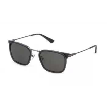 POLICE vīriešu saulesbrilles SPLP27 Pilot, ietvars Gunmetal, pelēkas polarizētas lēcas, 54mm SPLP27-54509P