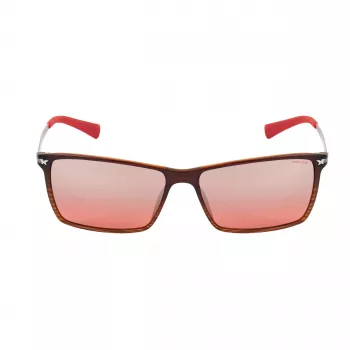 POLICE Vīriešu saulesbrilles S195758ABRM - Brūns Havana acetāta rāmis ar brūnu tonētu polikarbonāta lēcām - UV400 aizsardzība - 58 mm lēcas platums