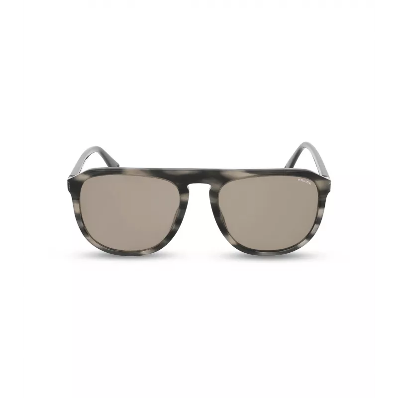 POLICE vīriešu saulesbrilles SPLE06-5606K3 Taisnstūra acetāta rāmis UV400