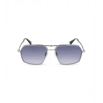 POLICE Vīriešu saulesbrilles SPLL86M580F94 Tumši Havana Kvadrātveida Acetāta Rāmis Pelēki Gradienta Lēcas UV400 58/16/145 mm