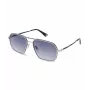 POLICE Vīriešu saulesbrilles SPLL86M580F94 Tumši Havana Kvadrātveida Acetāta Rāmis Pelēki Gradienta Lēcas UV400 58/16/145 mm