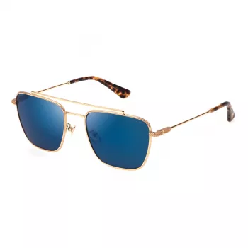 Vīriešu saulesbrilles Police SPLN38-54300B Melns kvadrātveida acetāta rāmis Pelēkas lēcas 54/19/145 mm