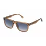 POLICE Vīriešu saulesbrilles SPLQ83-560805 - Taisnstūra acetāta rāmis, UV400 aizsardzība, 56 mm lēcas