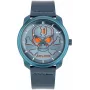 POLICE vīriešu pulkstenis PL15714JSBL03 Raho zils ciparnīca ādas siksniņa 44mm