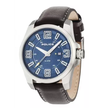 Police vīriešu pulkstenis R1451269001 46mm Nerūsējošais tērauds Āda