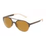 POLICE SPL163557ESG Unisex Taisnstūra saulesbrilles Havana Acetāta rāmis Zaļa polikarbonāta lēca 55/19/140 mm UV400