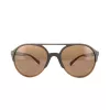 Police SPL1635594CP Unisex Taisnstūra saulesbrilles Havana Acetāta rāmis Zaļa Polarizēta lēca 55/19/140 mm