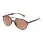 Police SPL1635594CP Unisex Taisnstūra saulesbrilles Havana Acetāta rāmis Zaļa Polarizēta lēca 55/19/140 mm