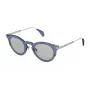 POLICE SPL624460579 Sieviešu saulesbrilles - Spīdīgs melns acetāta rāmis, pelēkas polikarbonāta lēcas, UV400 aizsardzība, 46 mm lēcu platums