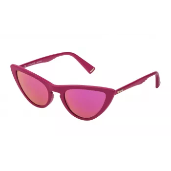 POLICE SPL9026QWK Sieviešu tauriņveida saulesbrilles - Acetāta rāmis, UV400 aizsardzība, 54 mm lēcas
